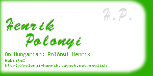 henrik polonyi business card